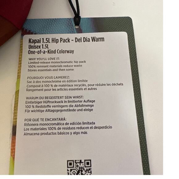 Cotopaxi Kapai 1.5 L Hip Pack Belt Bag Multicolor Repurposed Fabric New NWT 30 - Picture 3 of 3